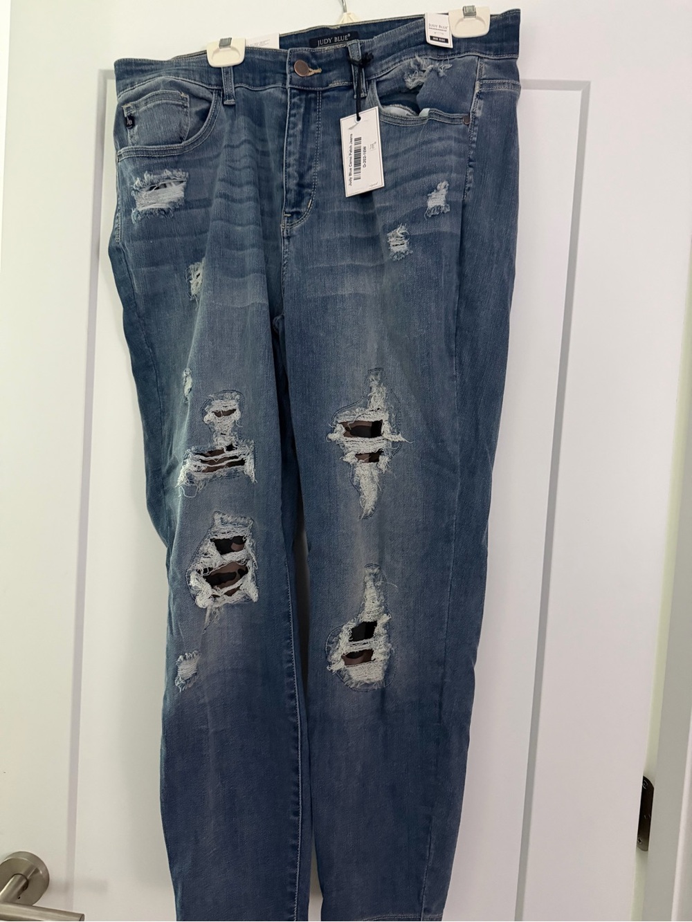 Judy Blue Distressed Light Blue Boyfriend Jeans
